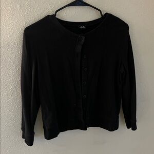 SOLD Rafaella Black Button-Front Cardigan